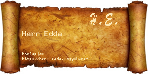 Herr Edda névjegykártya